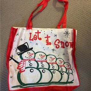 Festive Snowman Tote Bag